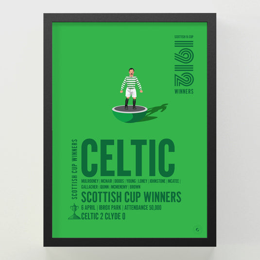 Celtic 1912 Scottish Cup Winners Poster