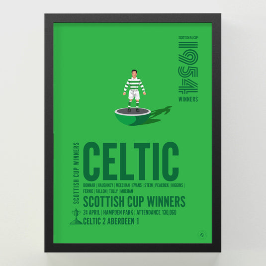 Celtic 1954 Scottish Cup Winners Poster