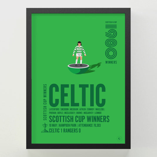 Celtic 1980 Scottish Cup Winners Poster