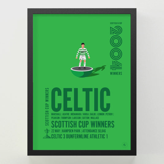 Celtic 2004 Scottish Cup Winners Poster