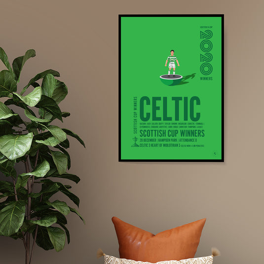 Celtic 2020 Scottish Cup Winners Poster