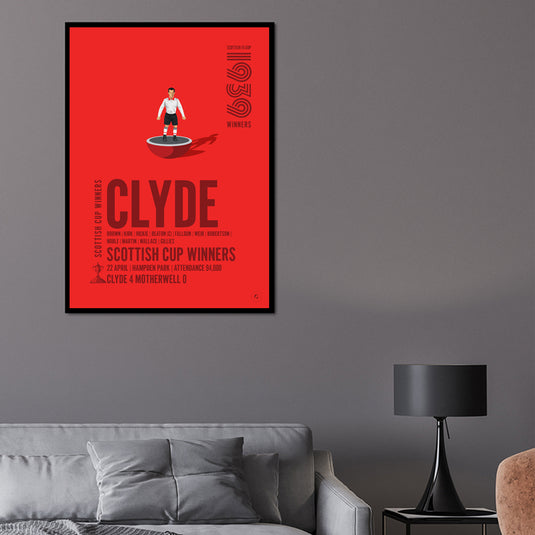 Clyde 1939 Scottish Cup Winners Poster