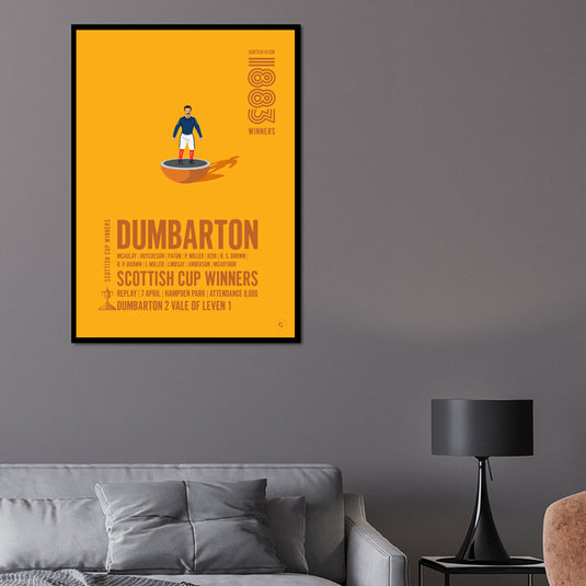 Dumbarton 1883 Scottish Cup Winners Poster