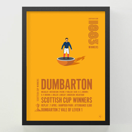 Dumbarton 1883 Scottish Cup Winners Poster