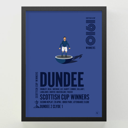 Dundee 1910 Scottish Cup Winners Poster