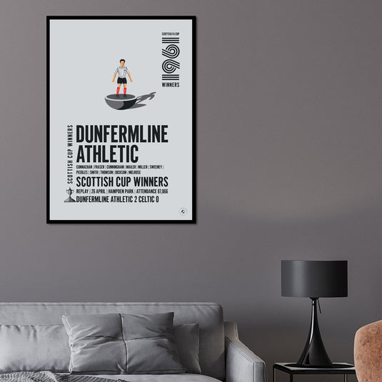 Ganadores de la Copa de Escocia de 1961 del Dunfermline Athletic Póster