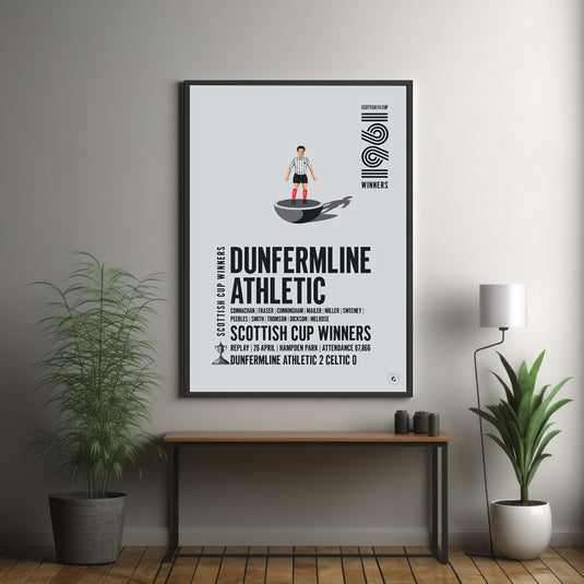 Dunfermline Athletic 1961 Scottish Cup Winners Poster