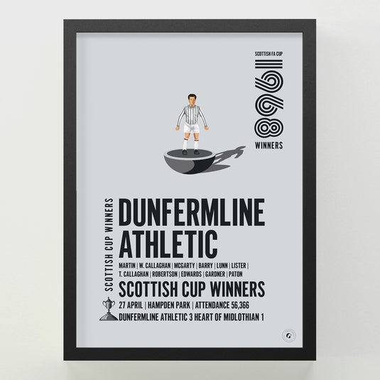 Dunfermline 1968 Scottish Cup Winners Poster