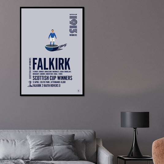 Falkirk 1913 Scottish Cup Winners Poster