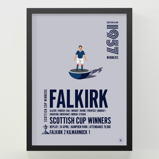 Falkirk 1957 Scottish Cup Winners Poster