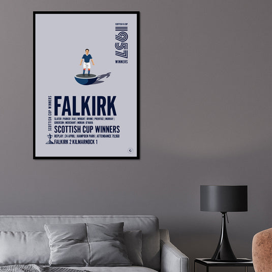 Falkirk 1957 Scottish Cup Winners Poster