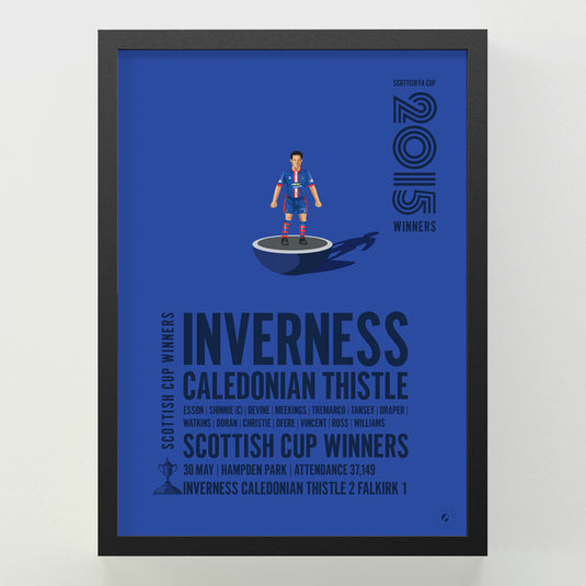 Inverness Caledonian Thistle 2015 Scottish Cup Winners Poster