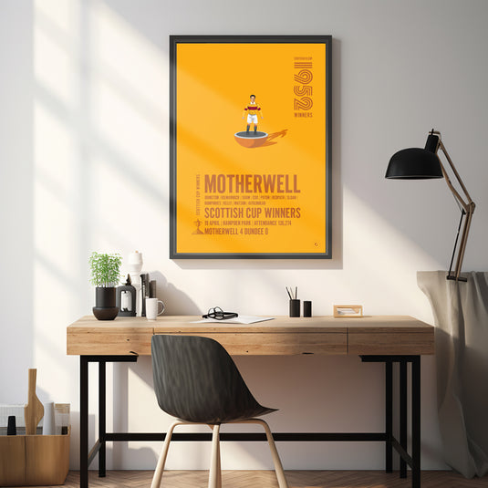 Motherwell 1952 Scottish Cup Winners Poster