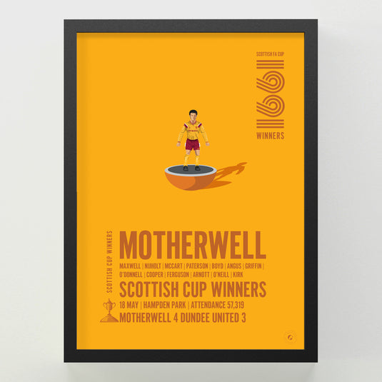 Motherwell 1991 Scottish Cup Winners Poster