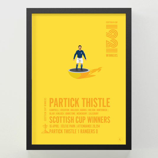 Partick Thistle 1921 Scottish Cup Winners Poster