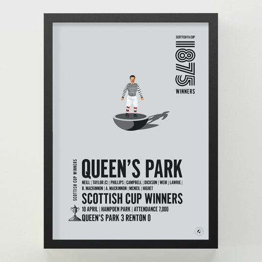 Queen's Park 1875 Scottish Cup Winners Poster