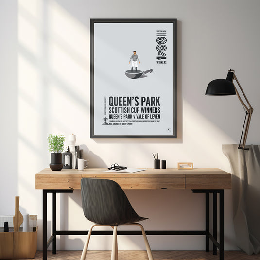 Queen's Park 1884 Scottish Cup Winners Poster