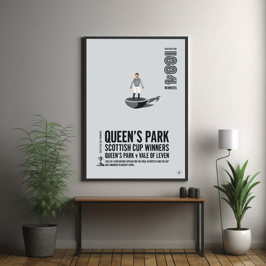 Queen's Park 1884 Scottish Cup Winners Poster