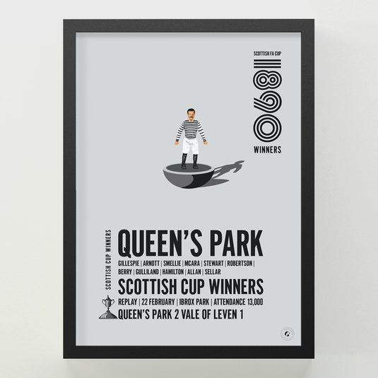 Queen's Park 1890 Scottish Cup Winners Poster