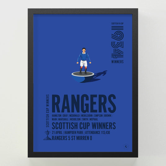 Rangers 1934 Scottish Cup Winners Poster