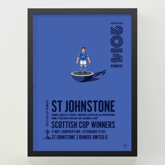 St Johnstone 2014 Scottish Cup Winners Poster