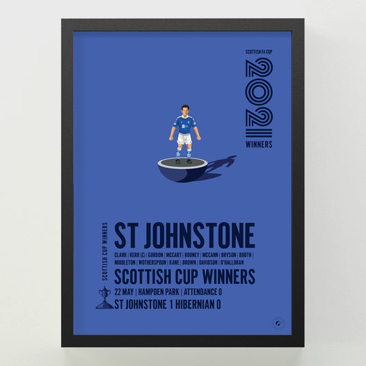 St Johnstone 2021 Scottish Cup Winners Poster