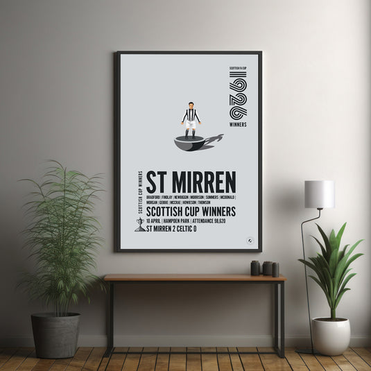 St Mirren 1926 Scottish Cup Winners Poster