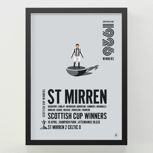 St Mirren 1926 Scottish Cup Winners Poster