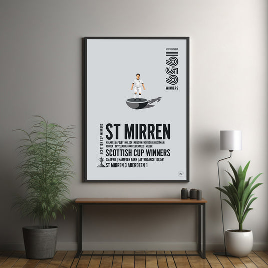 St Mirren 1959 Scottish Cup Winners Poster