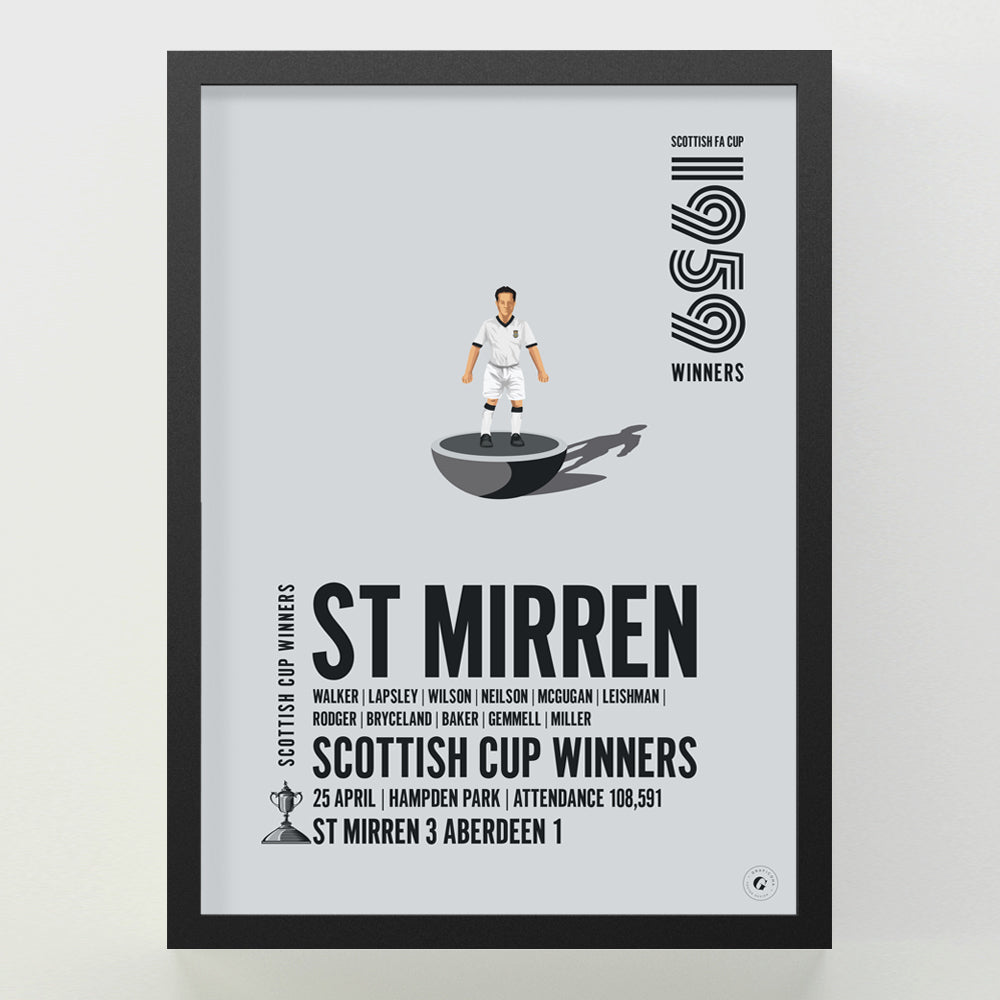 St Mirren 1959 Scottish Cup Winners Poster