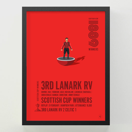 Third Lanark 1889 Scottish Cup Winners Poster