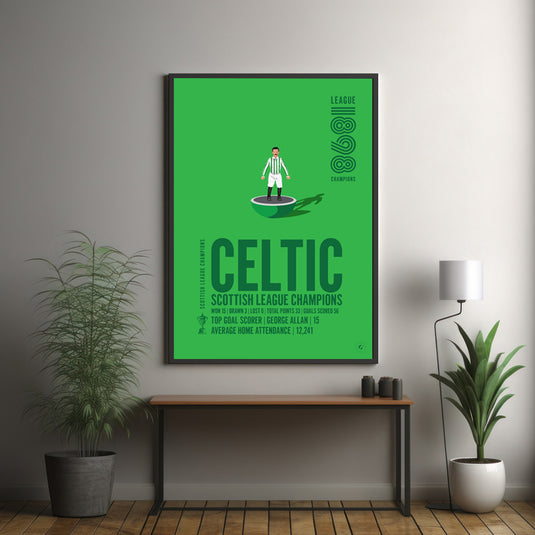 Campeones de la liga escocesa Celtic 1898 Póster