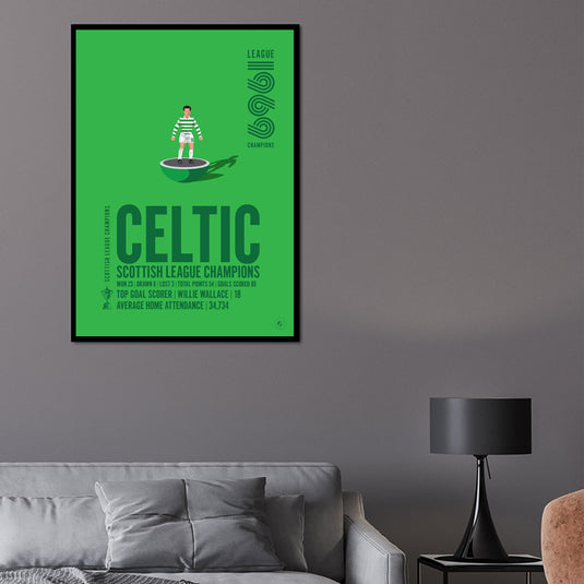 Celtic 1969 Scottish League Champions Poster