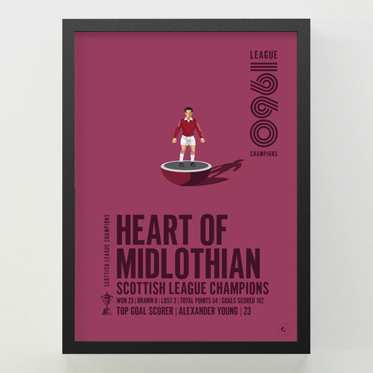 Heart of Midlothian 1960 Scottish League Champions Poster