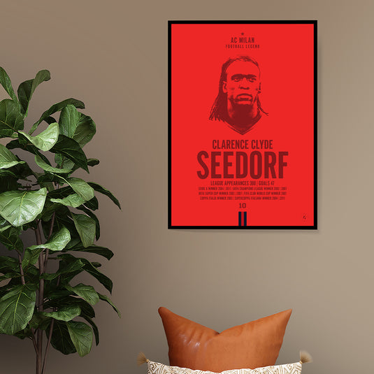 Clarence Seedorf Head Poster - Ajax