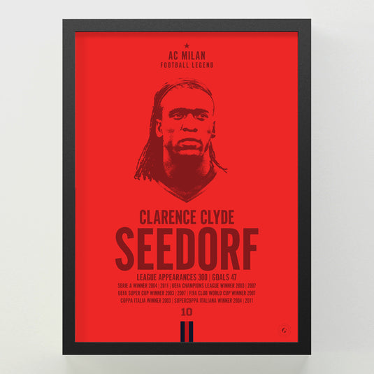 Clarence Seedorf Head Poster - AC Milan