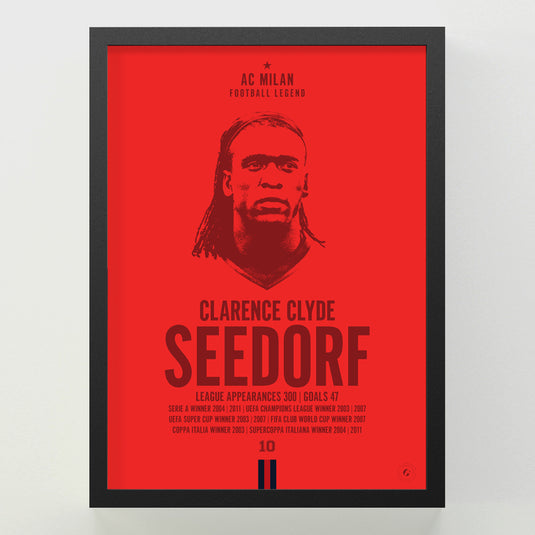 Clarence Seedorf Head Poster - Ajax