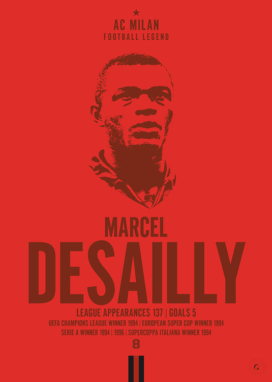 Póster Cabeza de Marcel Desailly - AC Milan