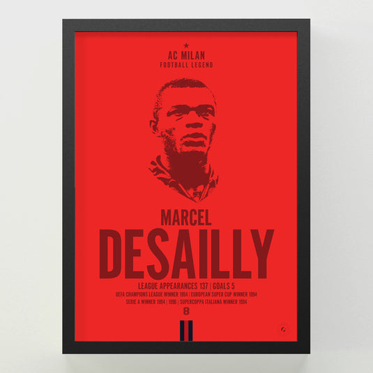 Marcel Desailly Head Poster - AC Milan