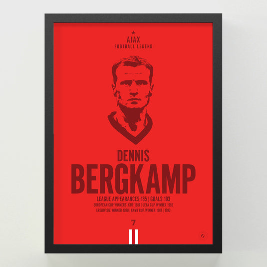 Dennis Bergkamp Head Poster - Ajax