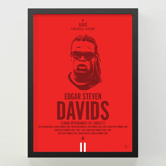 Edgar Davids Head Poster - Ajax