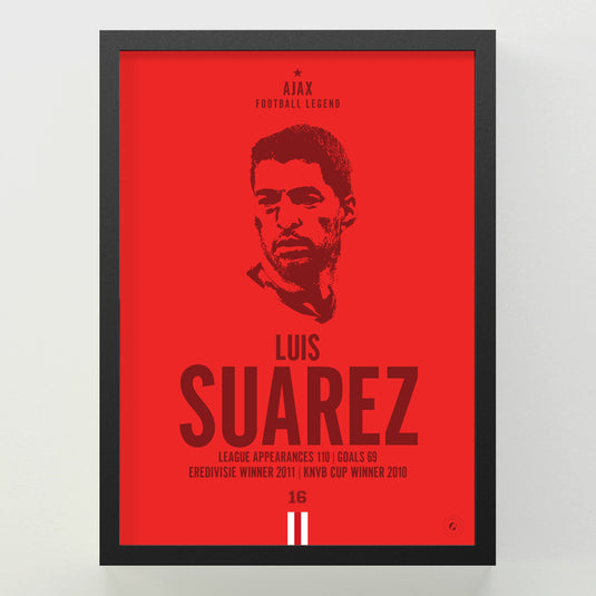 Luis Suarez Head Poster - Ajax
