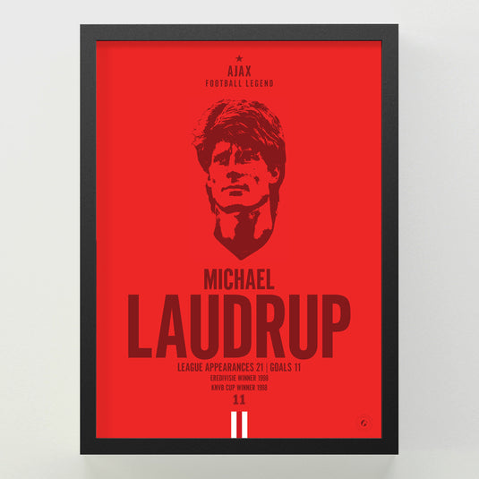 Michael Laudrup Head Poster - Ajax