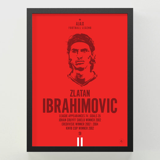 Zlatan Ibrahimovic Head Poster - Ajax