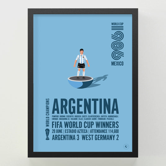 Argentina 1986 FIFA World Cup Winners Poster