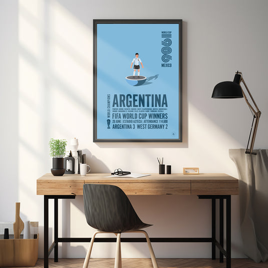 Argentina 1986 FIFA World Cup Winners Poster