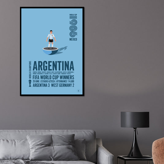 Argentina 1986 FIFA World Cup Winners Poster