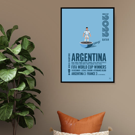 Argentina 2022 FIFA World Cup Winners Poster