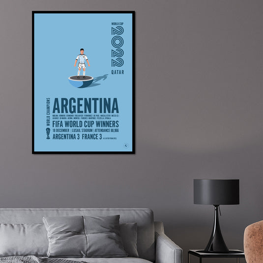 Argentina 2022 FIFA World Cup Winners Poster