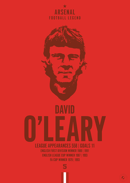 David O'leary Head Poster - Arsenal